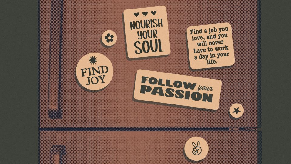 a refrigerator bearing inspirational magnets 
