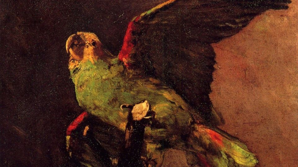 Detail, The Green Parrot by Vincent van Gogh (1886)