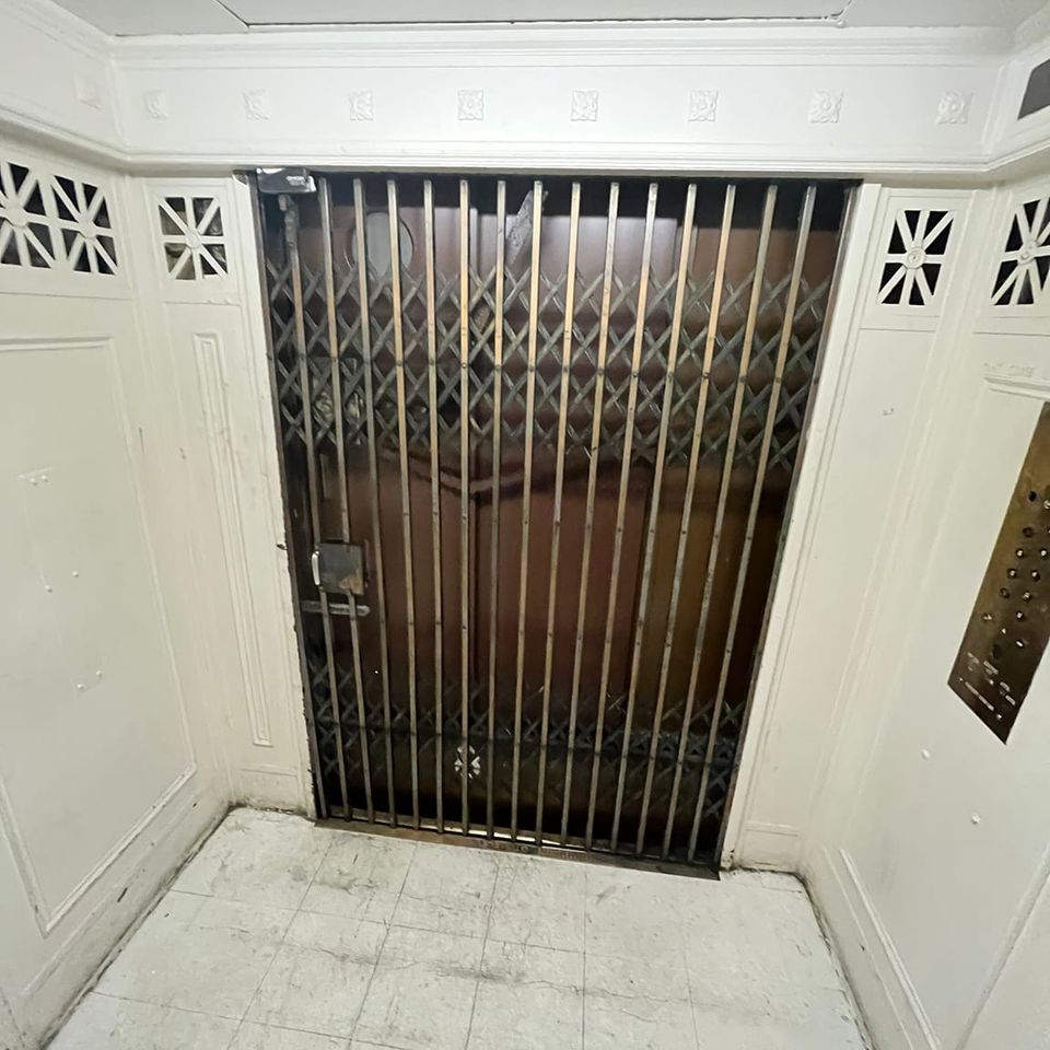 Old elevator gate