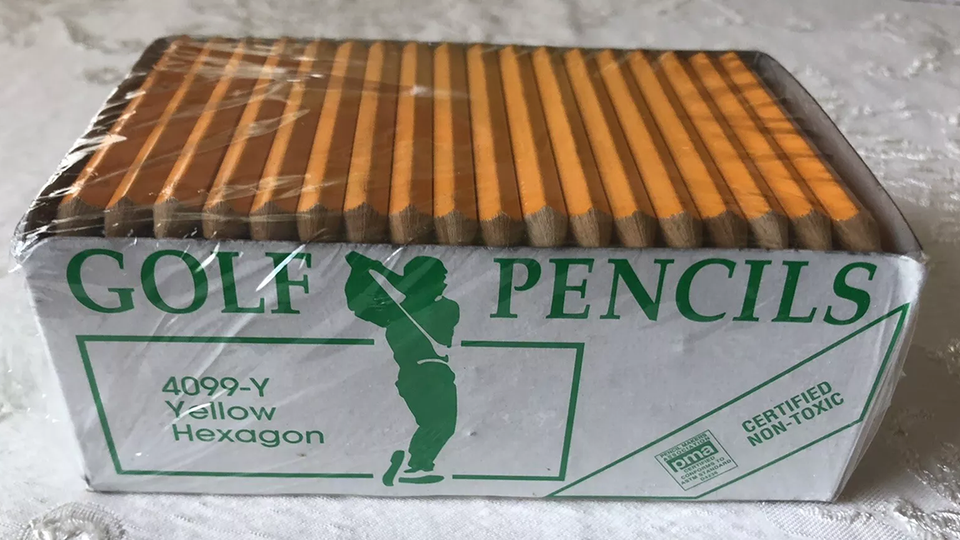 GOLF 4099-Y Yellow Hexagon PENCILS CERTIFIED NON-TOXIC - PENCIL MAKERS ASSOCIATION [LOGO: PMA] CERTIFIED CONFORMS TO ATSM STANDARD D4236