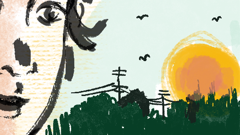 Detail of second panel of comic belo