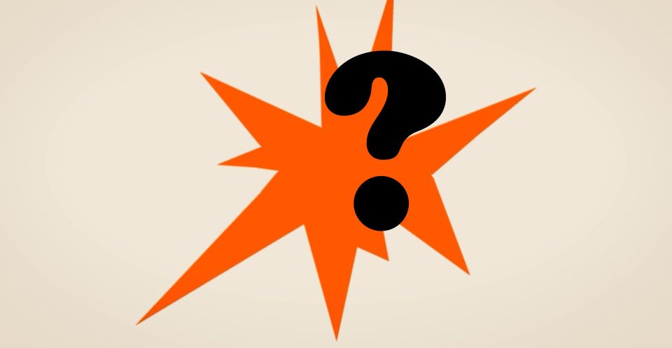 Modified logo of 'The Argument' with a question mark veering to the right
