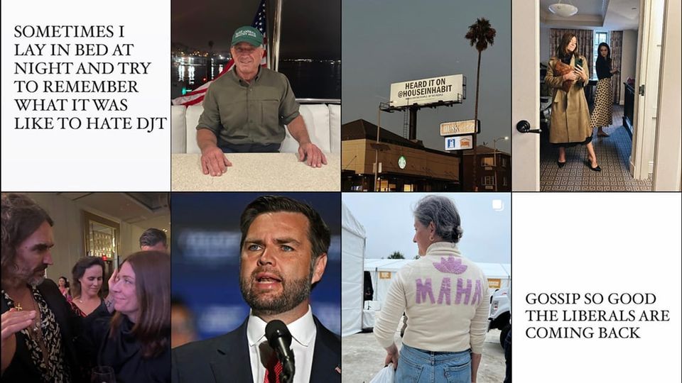 Houseinhabit Instagram. JD Vance, RFK Jr., Russell Brand, MAHA. SOMETIMES I LAY IN BED AT NIGHT AND TRY TO REMEMBER WHAT IT WAS LIKE TO HATE DJT - GOSSIP SO GOOD THE LIBERALS ARE COMING BACK