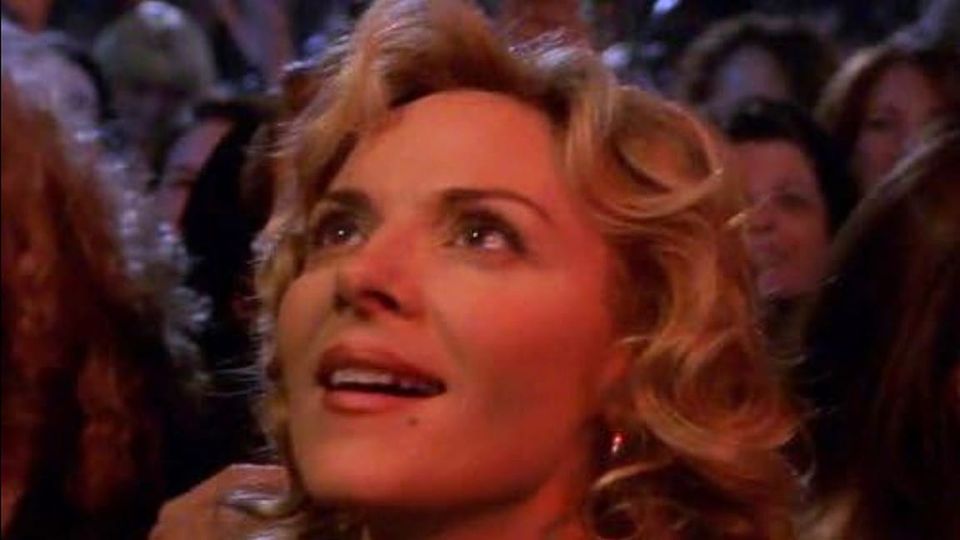 Samantha looking up adoringly at ...