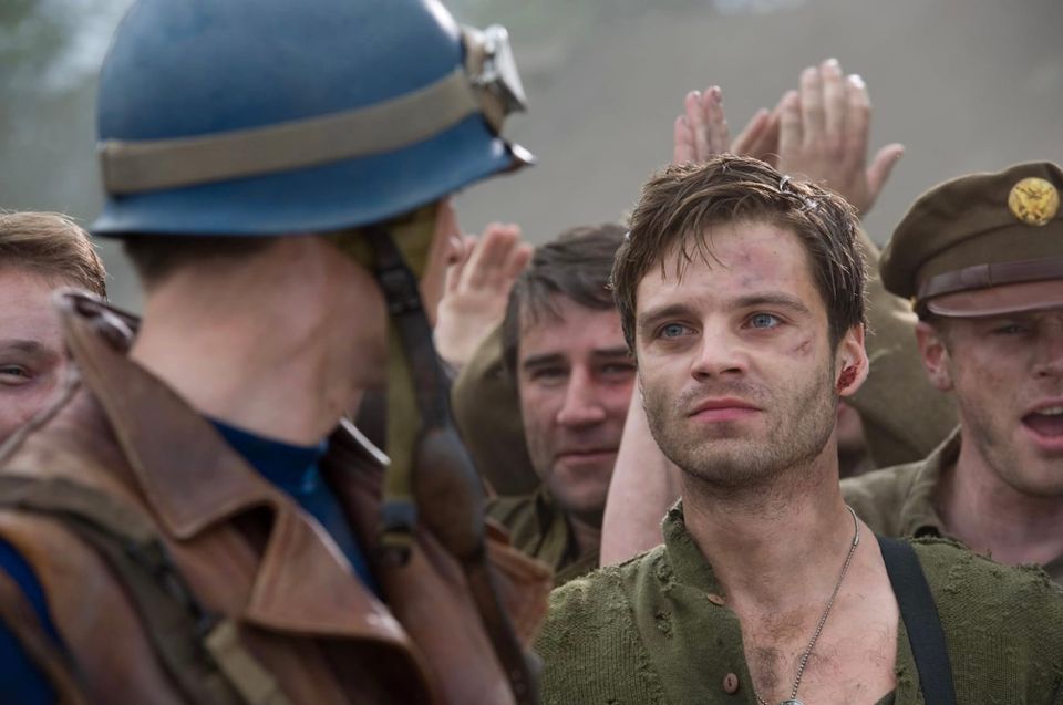 Bucky looking at Capt. America with love
