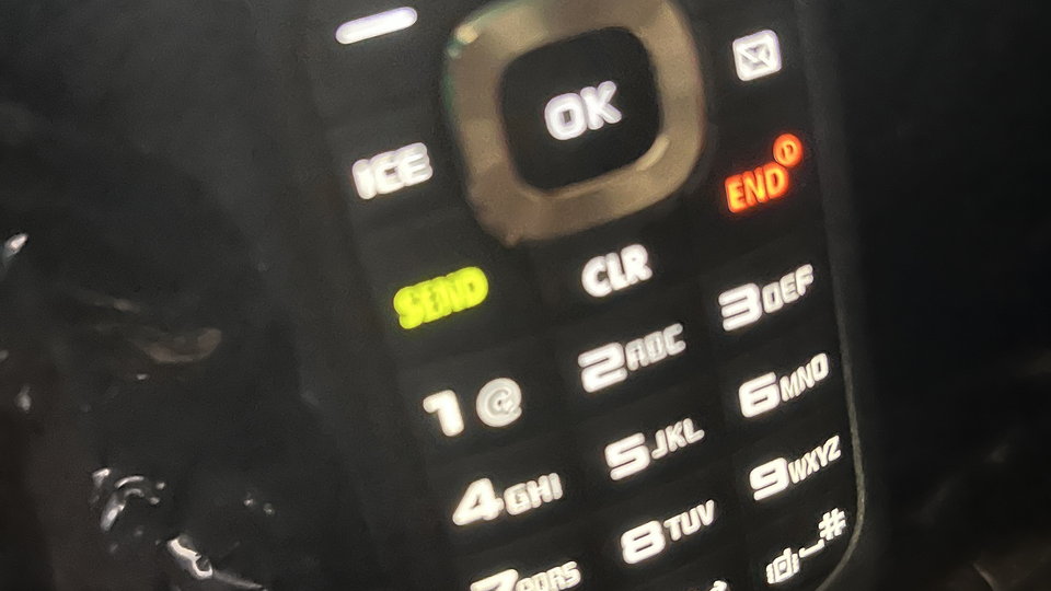 Illuminated keypad of a cell phone