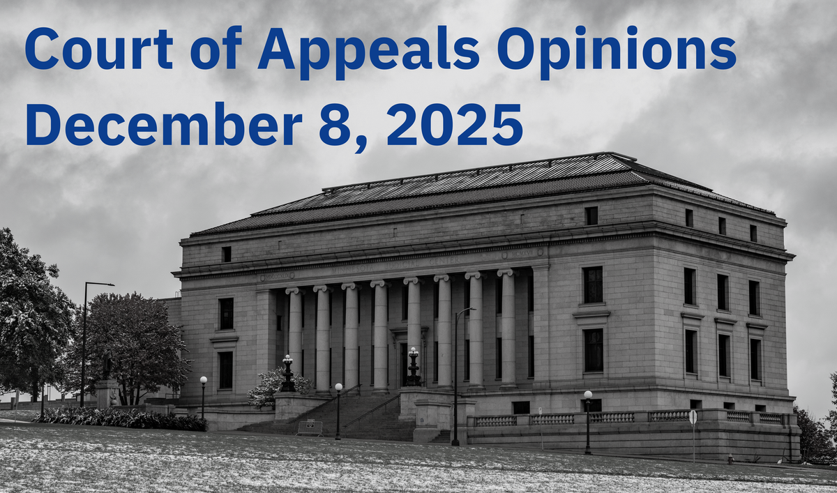 Minnesota Court of Appeals Opinions: December 8, 2025