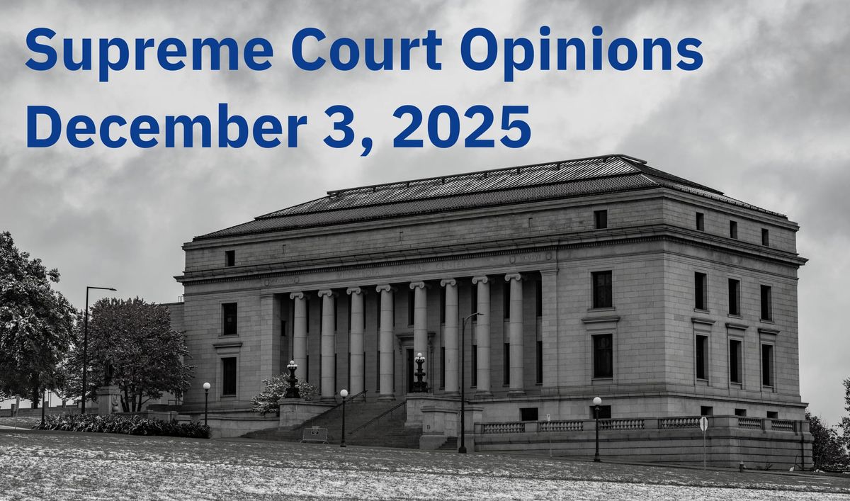 Minnesota Supreme Court Opinions: December 3, 2025
