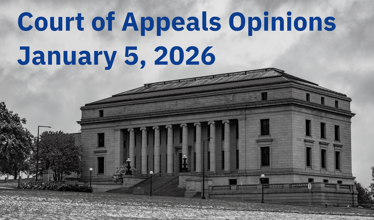 Minnesota Court of Appeals Opinions: January 5, 2026