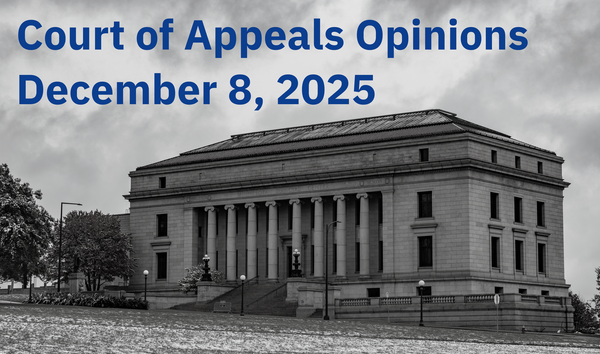 Minnesota Court of Appeals Opinions: December 8, 2025