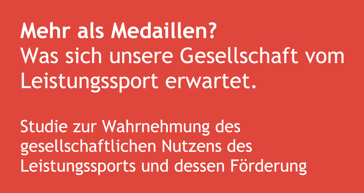 Die Förderung des Breitensports ist den Deutschen wichtiger als die Förderung des Leistungssports