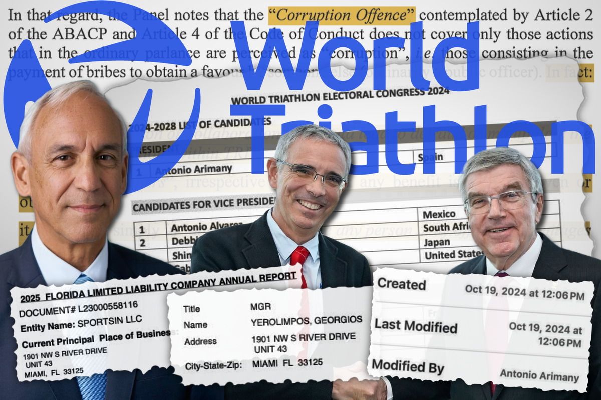 World Triathlon corruption: a Greek fake federation, the fake medium "Sportsin", con artists, the co-conspirators Arimany, Yerolimpos, Druwé – and more of their lies and propaganda