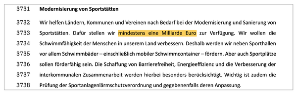 Koalitionsvertrag: verliert der Sport eingeplante Milliarden?