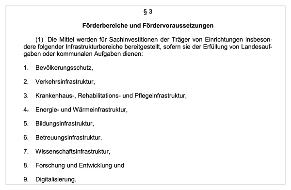 Sport im Sondervermögen? Bisher nicht im Gesetzestext.
