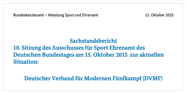 Die Sportabteilung im Bundeskanzleramt als integraler Bestandteil der Sport-Parallelgesellschaft