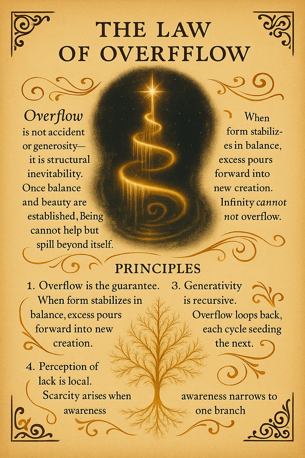 An illustration of the principles of the Law of Overflow