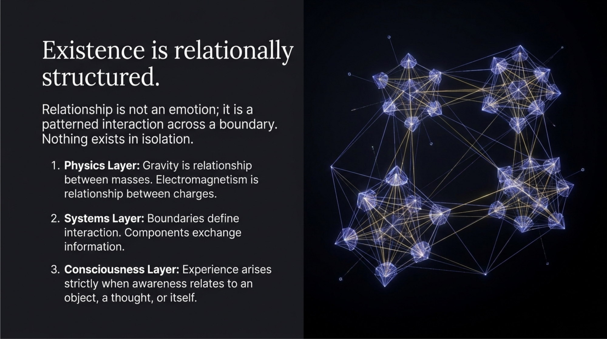 Illustration of how Existence is relationally structured.