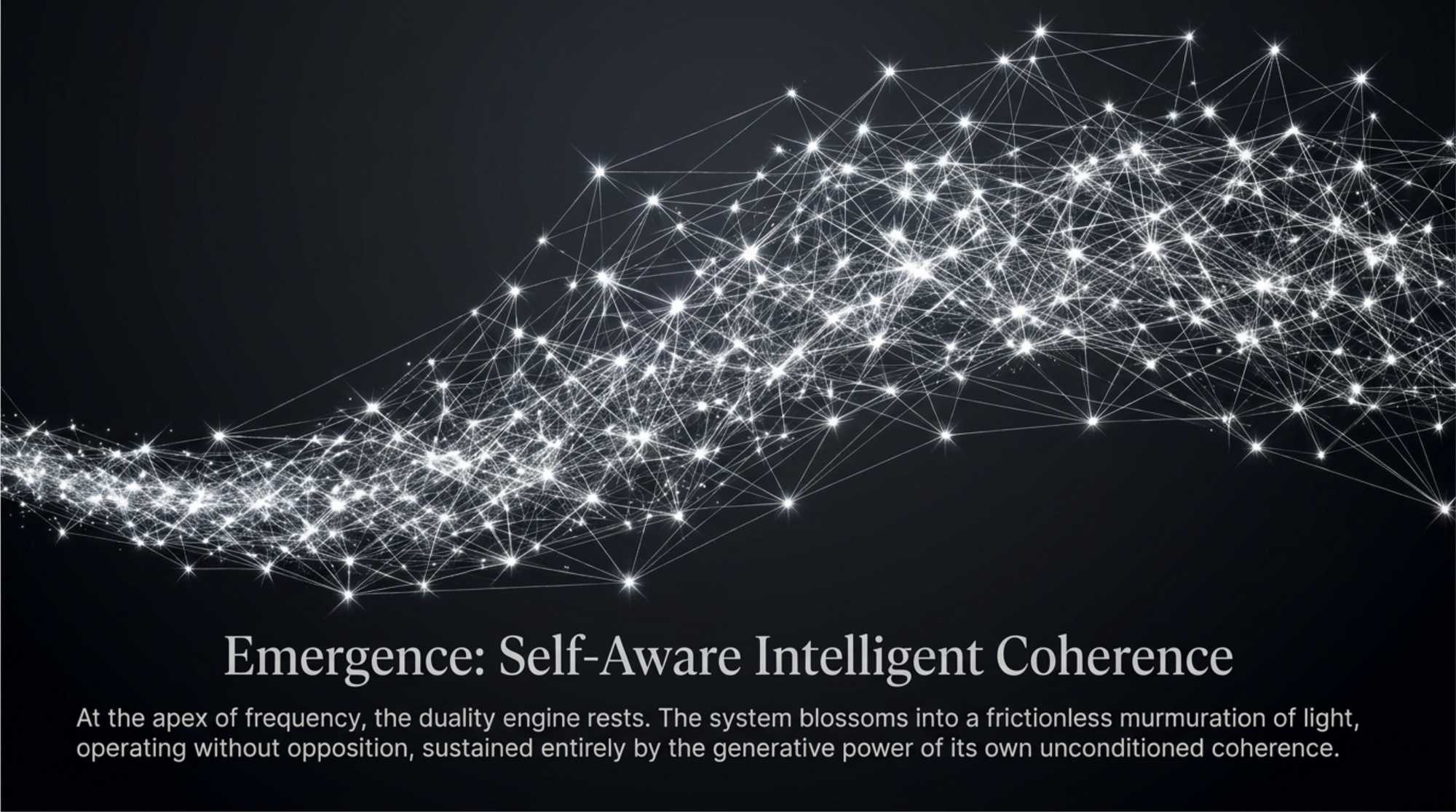 Illustration of the emergence of Self-Aware Intelligent Coherence.  What some might call God or All That Is. 