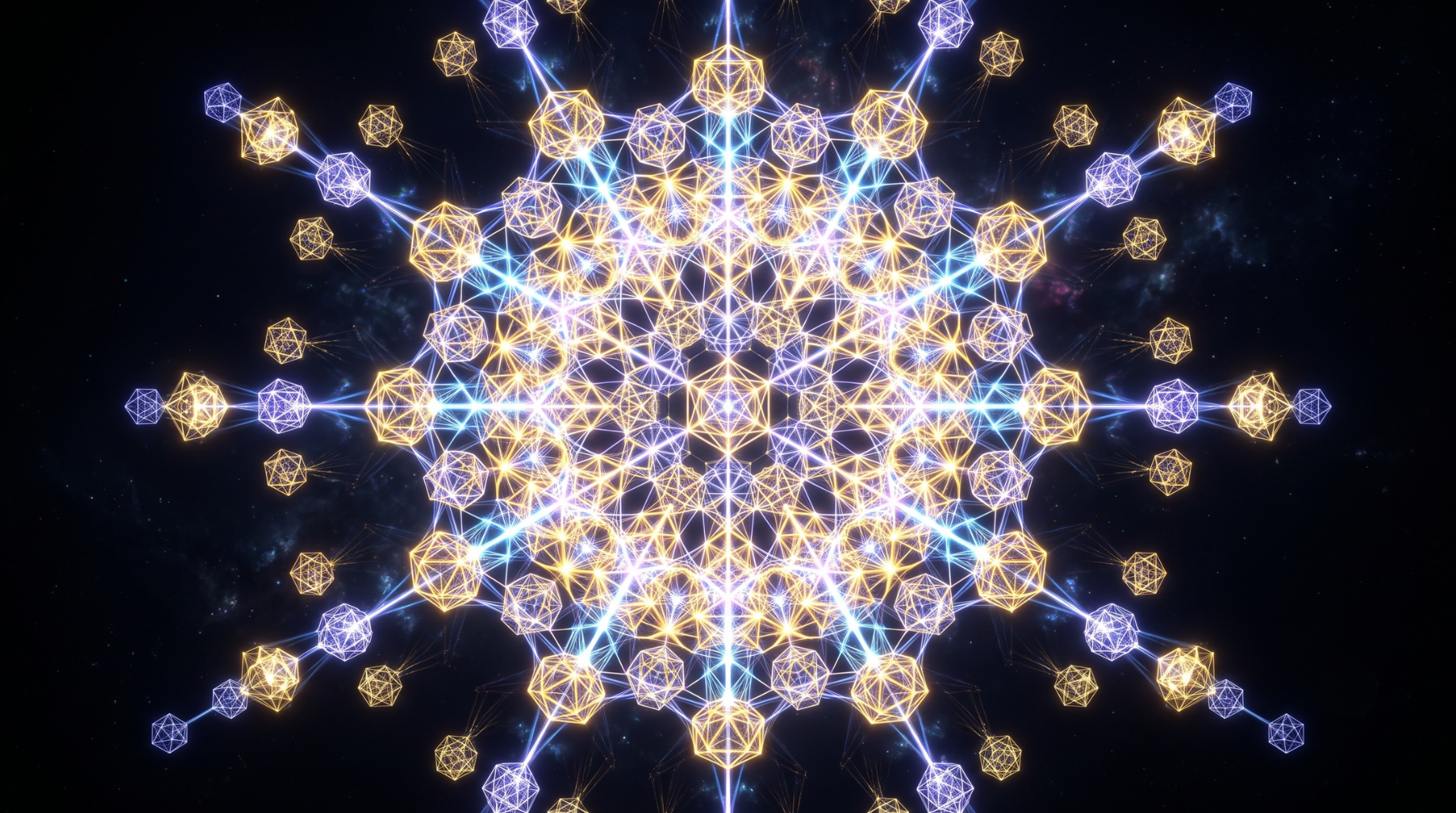 Illustration of the higher-dimensional structure and order of the E8 Lie group.