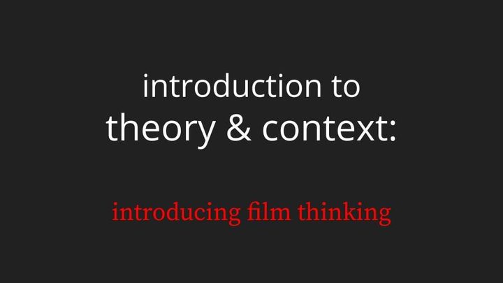 moving image: theory | context: lecture 1