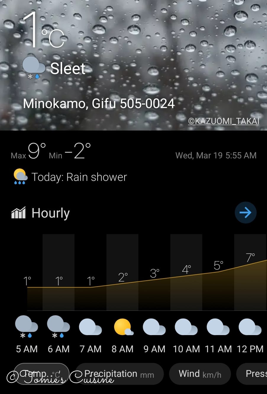 Cold and rainy morning in Gifu Prefecture on the Nakasendo trail, Day 7