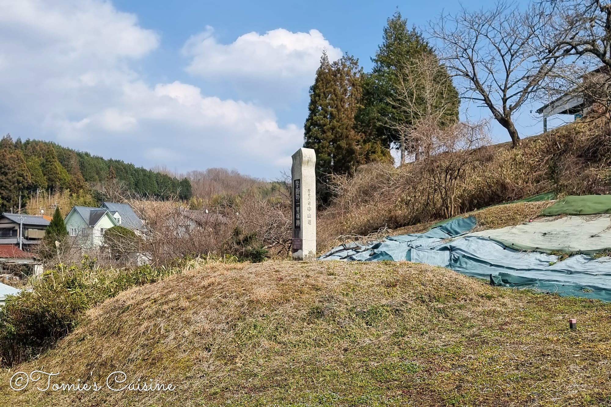 Kono Ichirizuka (子野一里塚) milestone mound and marker post near Nakatsugawa