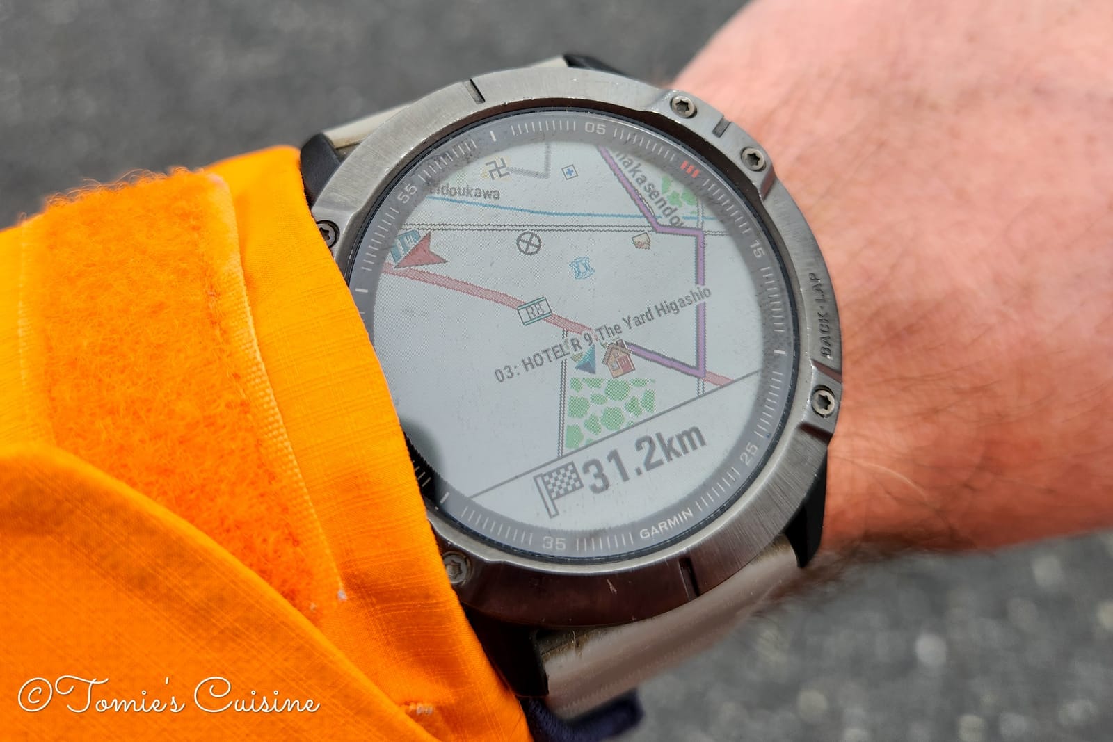 Nakasendo trail map: our 19-day route from Kyoto to Tokyo, drawn as GPX tracks