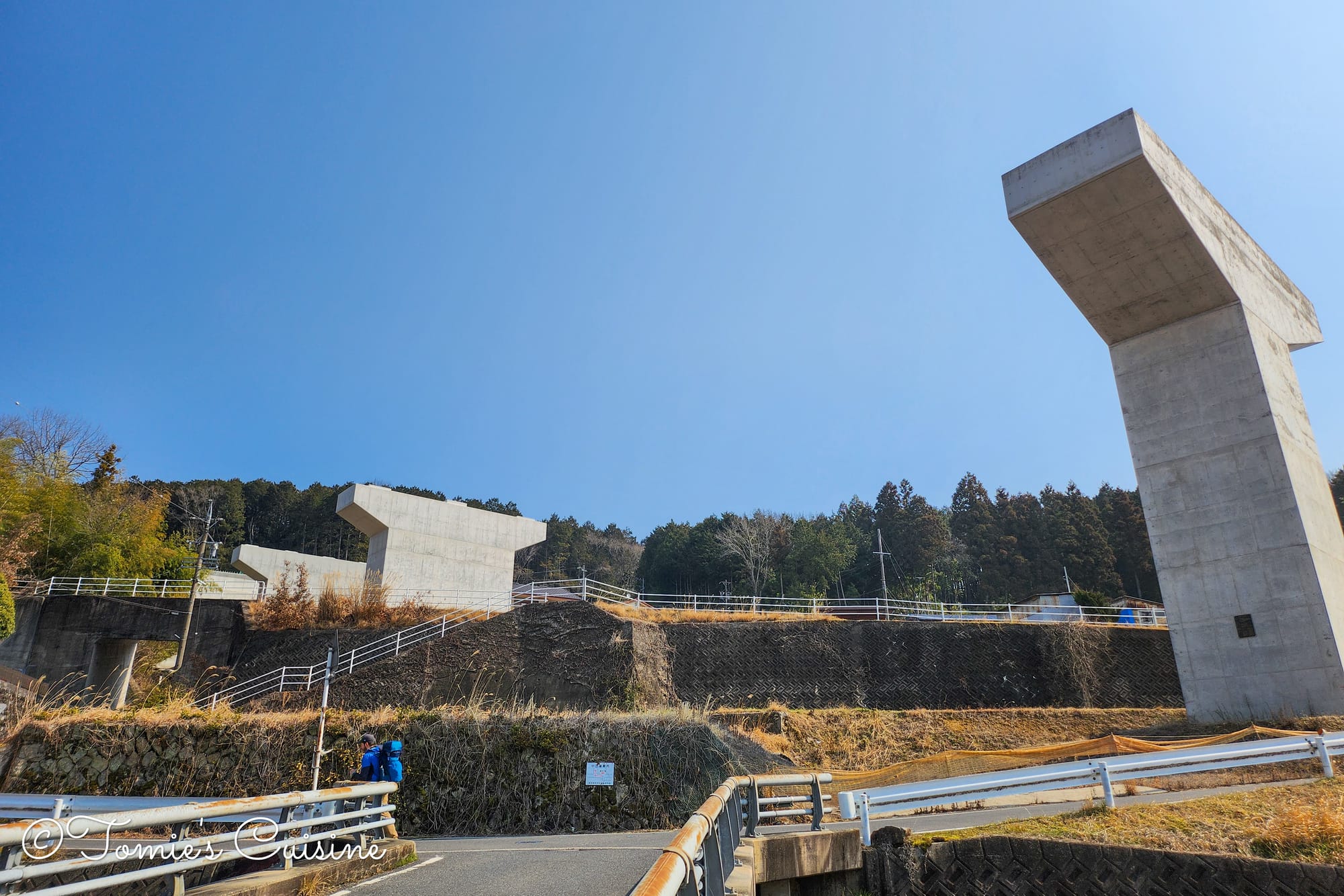New motorway construction site providing access to the future Linear station near Nakatsugawa City.