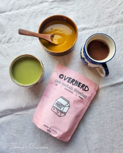 Warm recipe drinks for a cosy winter with Overherd oat milk powder