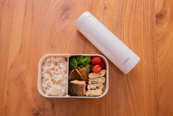 Easy salmon teriyaki bento recipe