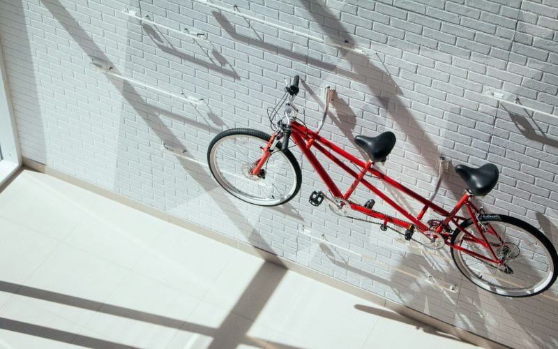 Larger wheels on tandem bikes