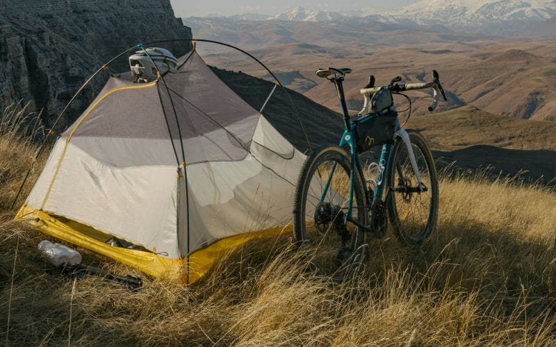 where to sleep bikepacking mountains