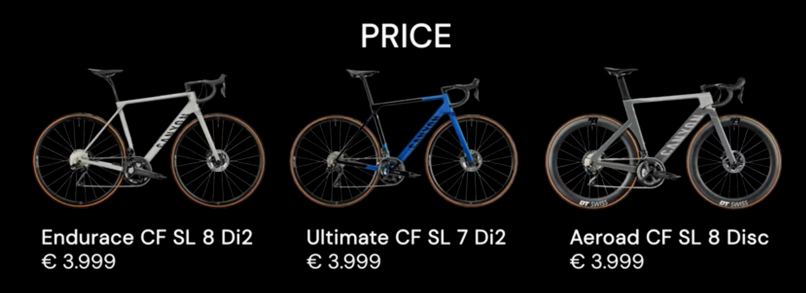 Comparaison des vélos de course Canyon
