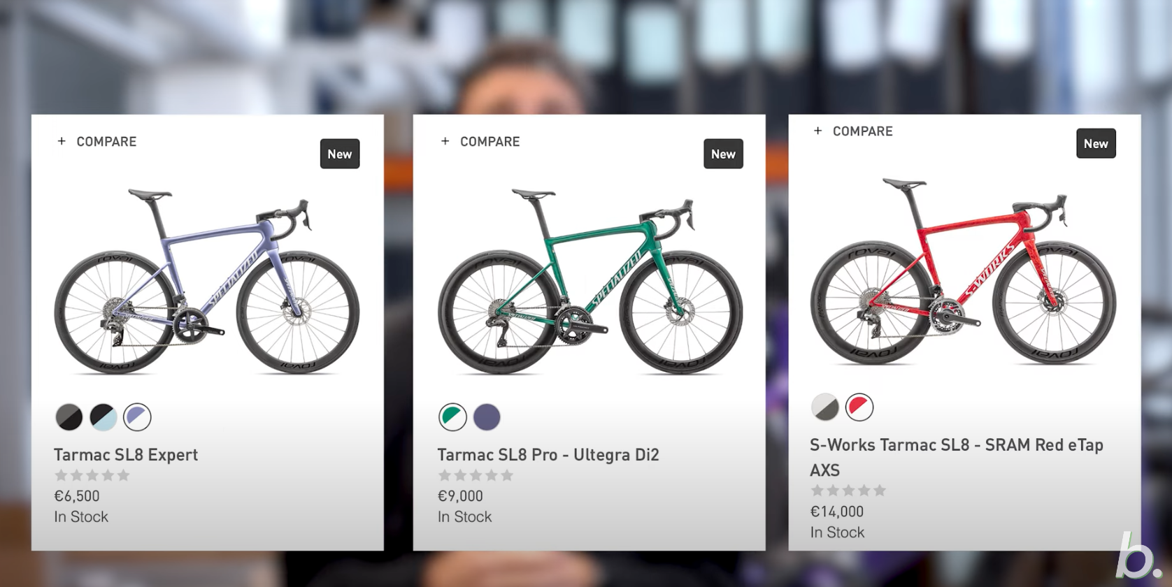 Specialized Tarmac SL 8 vs. SL 7 comparatif