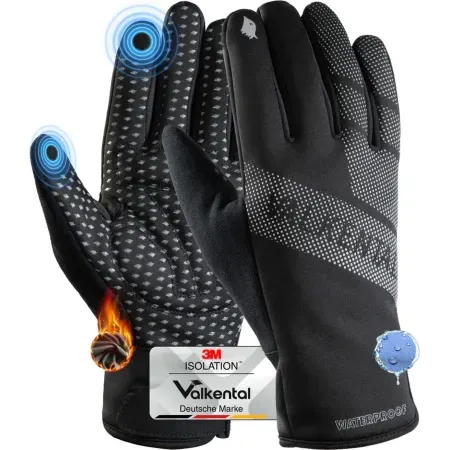 Valkental GloRider Ultra: Guantes de bicicleta impermeables con aislamiento 3M