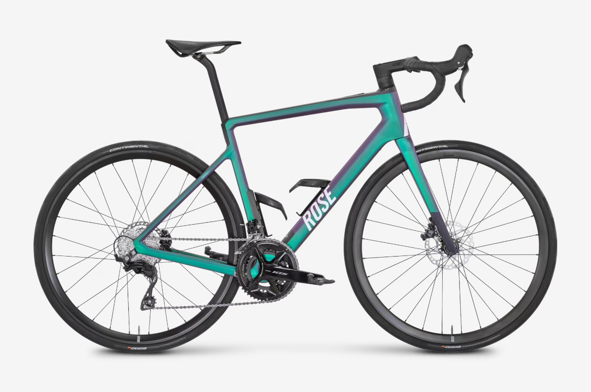 ROSE Reveal Plus 105 E-Rennrad in der Farbe „Borrealis Green“