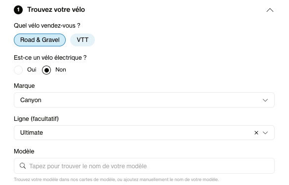 Estimation du prix des vélos d'occasion