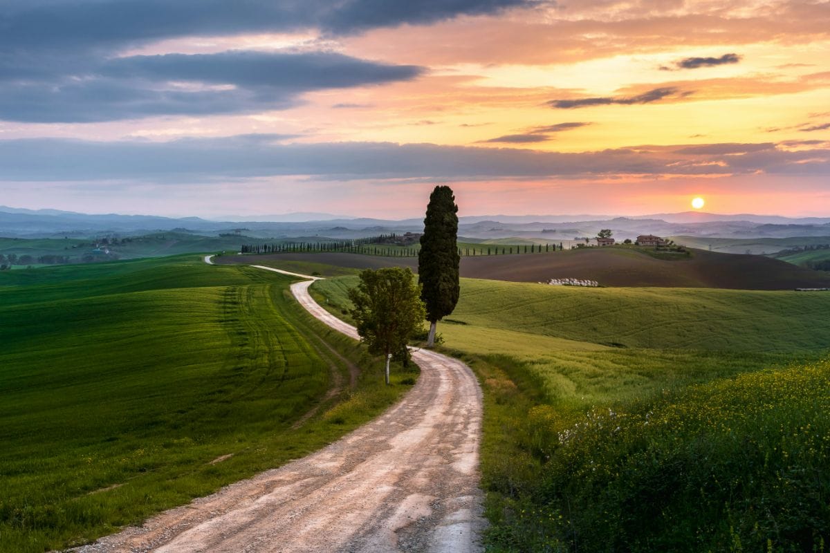 "Strade Bianche" betekent "Witte Wegen" in het Engels