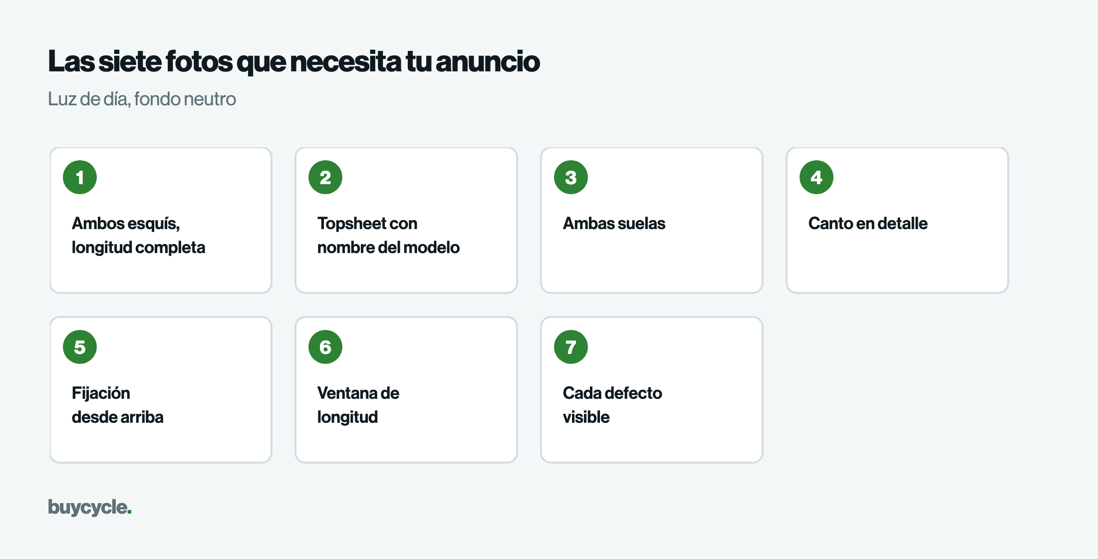 Las siete fotos que necesita tu anuncio