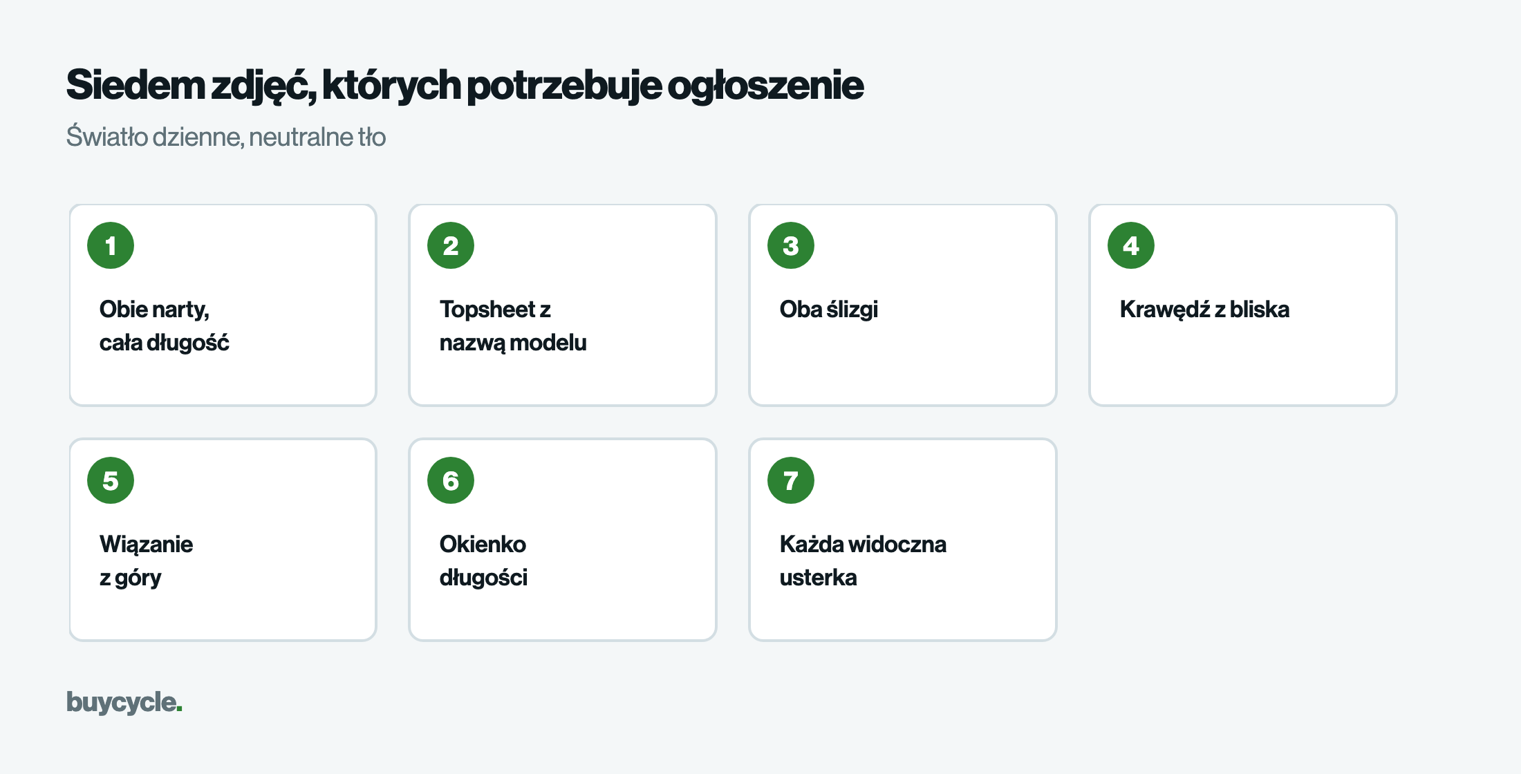 Siedem zdjęć, których potrzebuje ogłoszenie