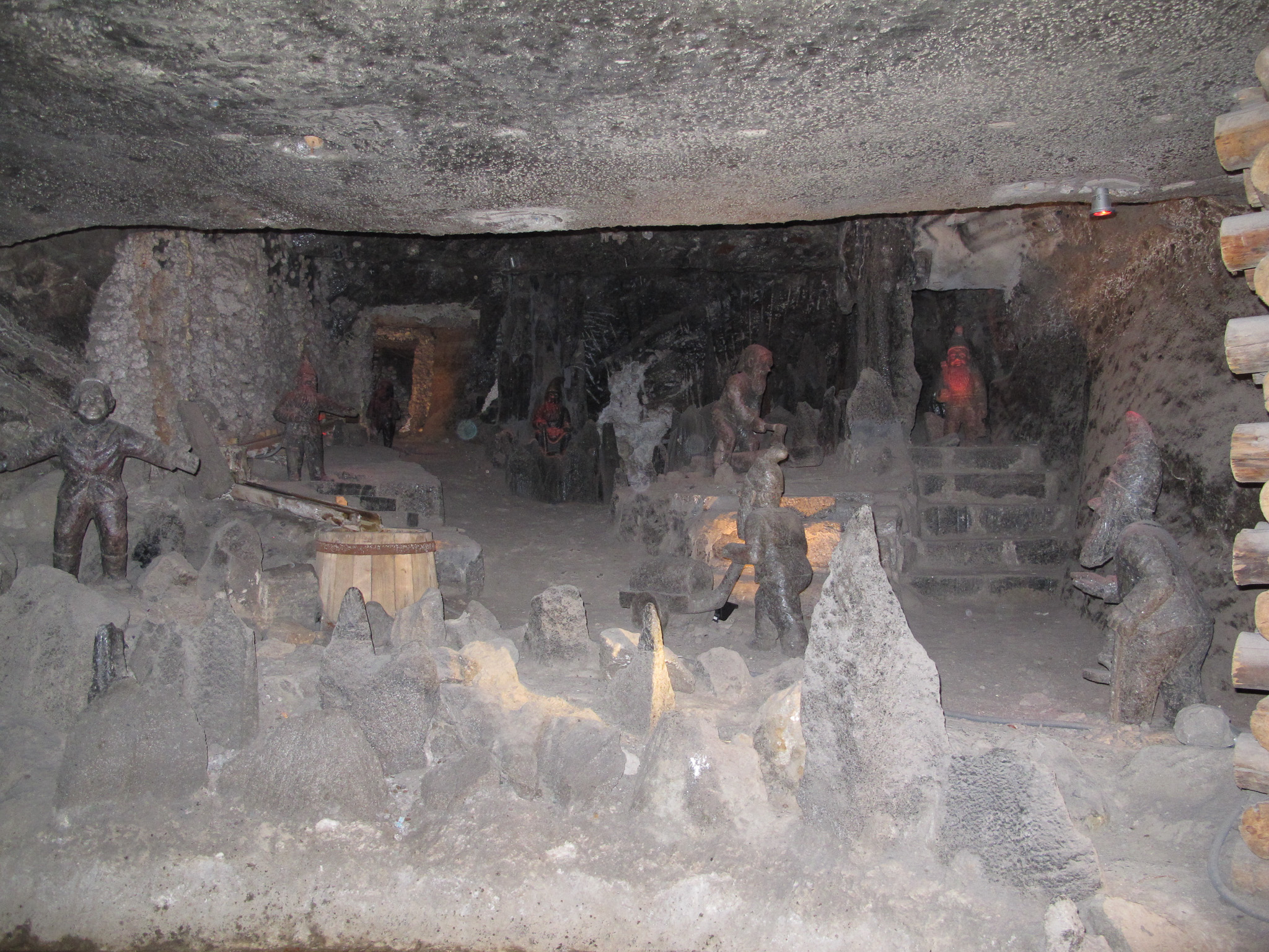image of a staged scene in the krakow salt mines