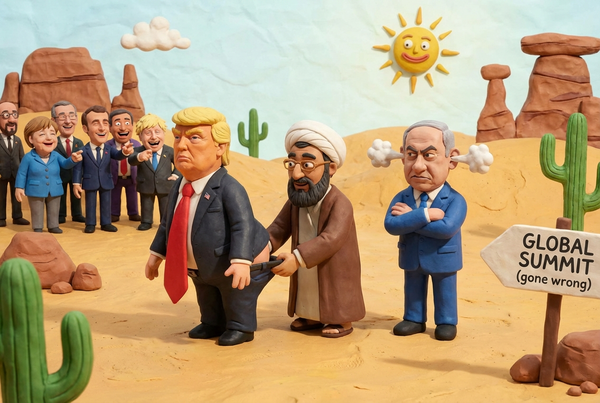 Trump Surrenders; Stephens beclowns himself