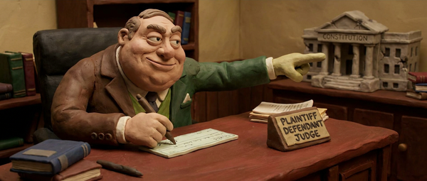 ai generated image, claymation style, showing absurdity of the current state
