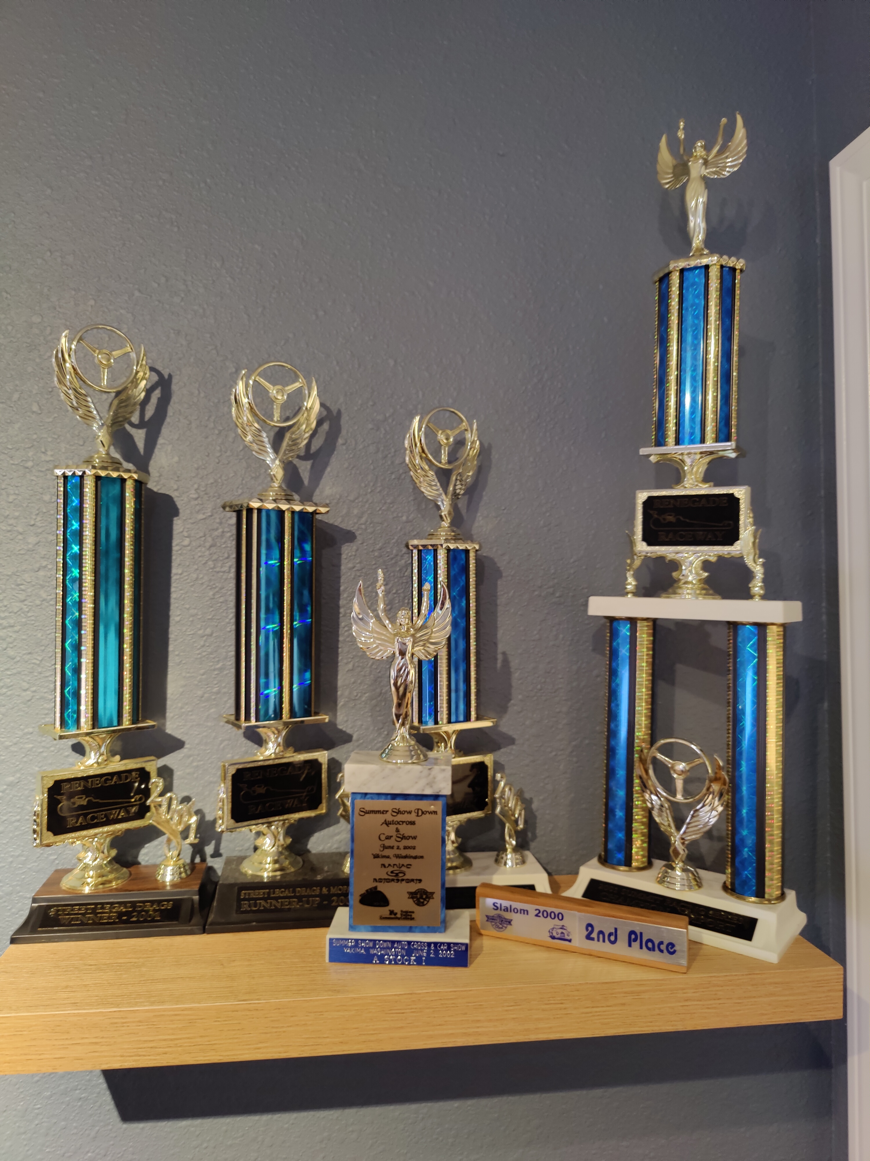 An armful of trophies