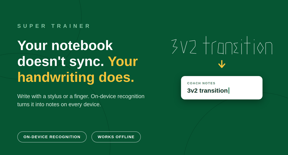 Your notebook doesn't sync. Now your handwriting does.