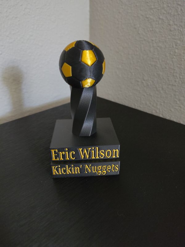 🏆 A Tiny Trophy with Big Personality – Customize Your Own Soccer Award
