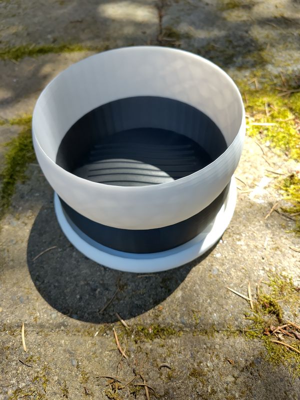 🖤 Monochrome Bloom: Function Meets Form in a Sleek Little Planter