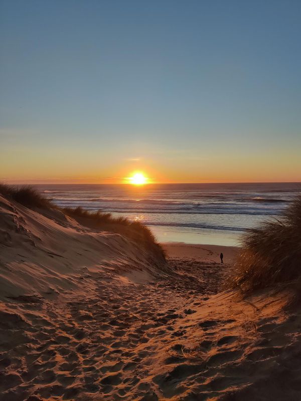 December Sunset on the Oregon Coast