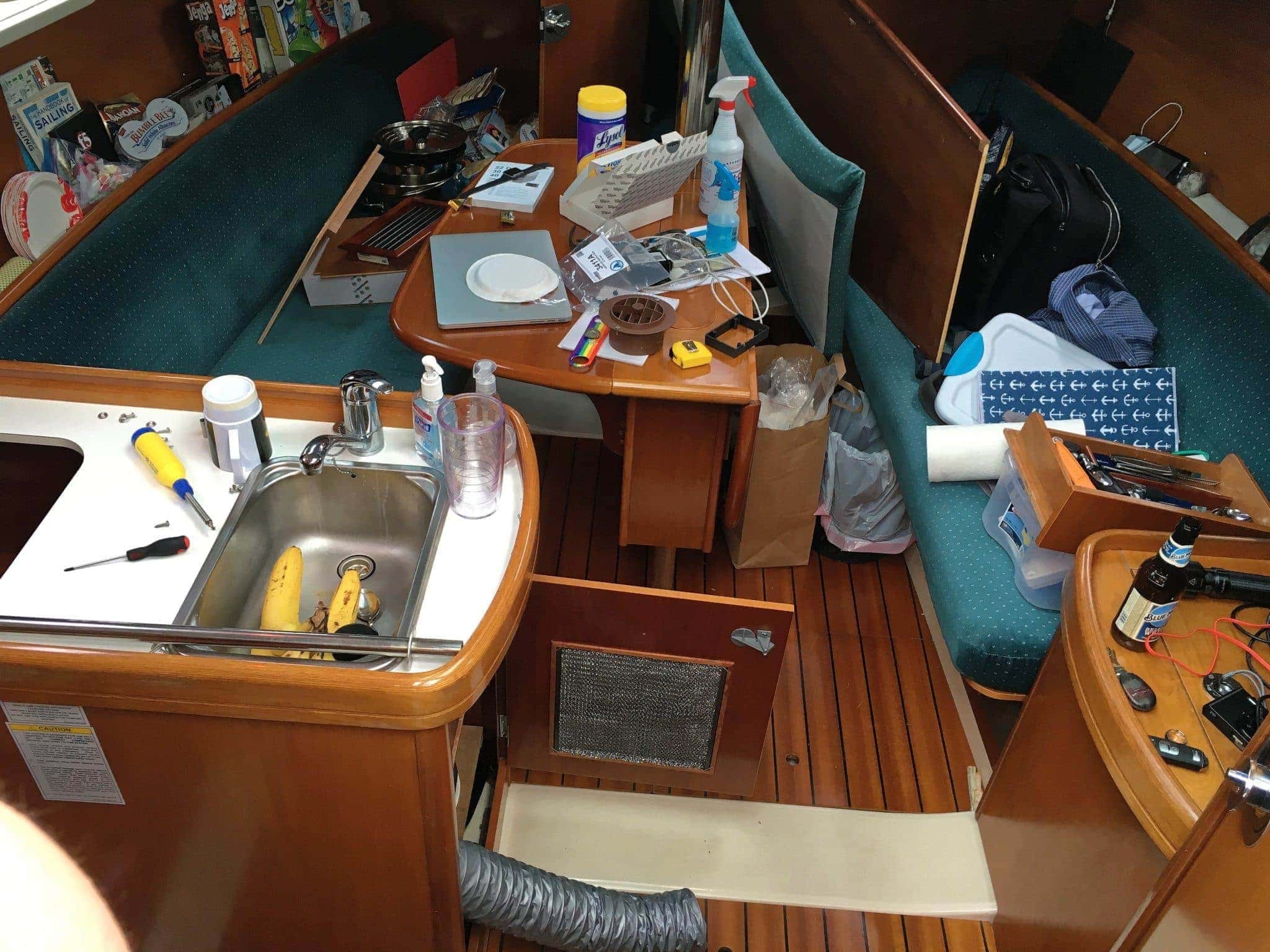 The mess while installing