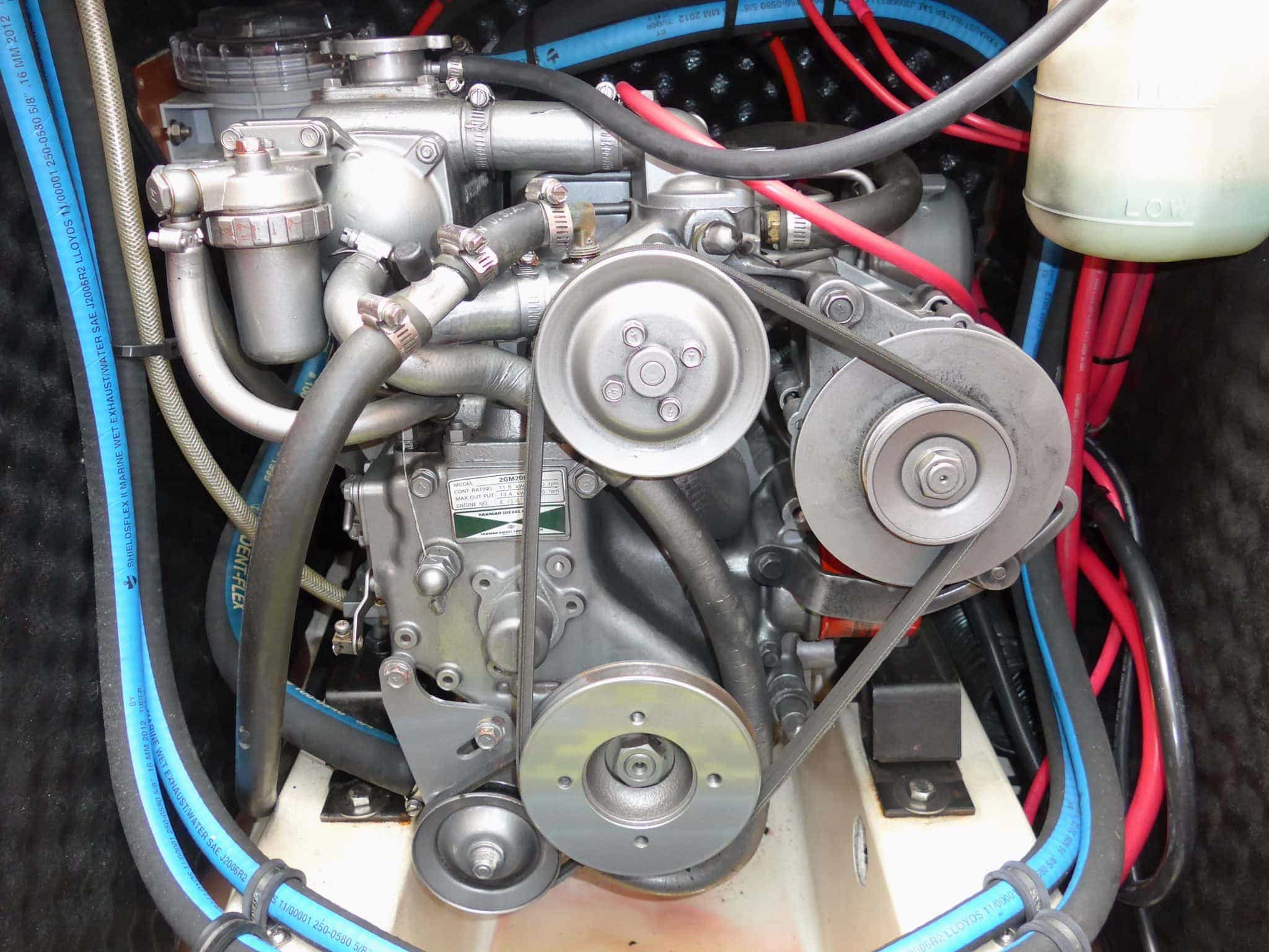 Old alternator on engine